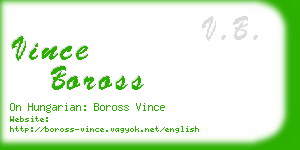 vince boross business card